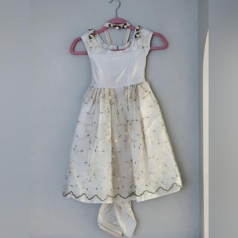 Custom Made Flower Girl Dress Age 7-8 Wedding Holiday